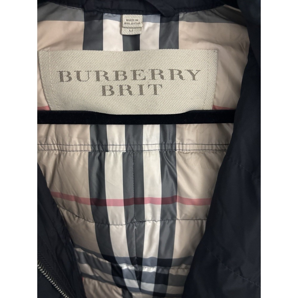 Burberry Brit Women's Hooded Belted Long Puffer Down Coat Black M (more like S)